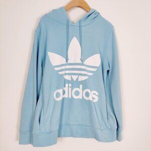 Adidas Adicolor Trefoil Hoodie Women's Sweatshirt Blue Size Large Gorpcore NEW